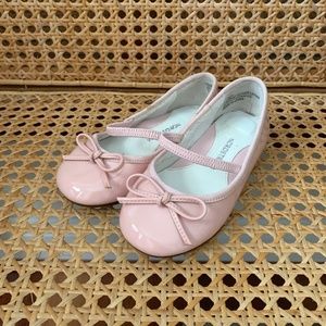 Toddler Girls Genuine Leather Pink Ballet Flats Dress Shoes 7